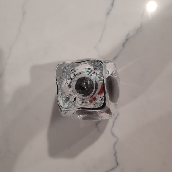 Skruf Sweden Scandinavia Crystal Vase with Etched Prancing Stag Deer, Flora - Picture 5 of 9